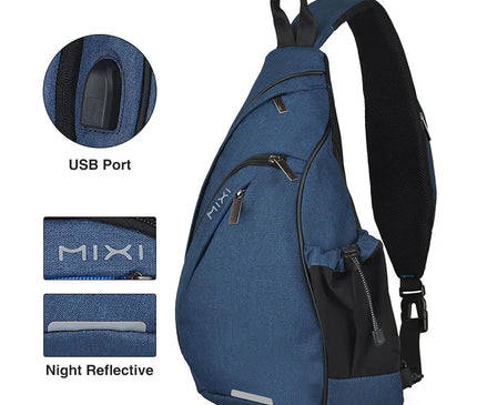 Sac à Dos Voyage Bandoulière Réflectif USB