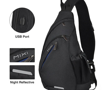 Sac à Dos Voyage Bandoulière USB Homme