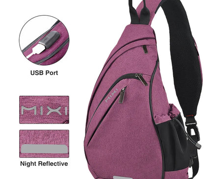 Sac à Dos Voyage Épaule USB Réfléchissant