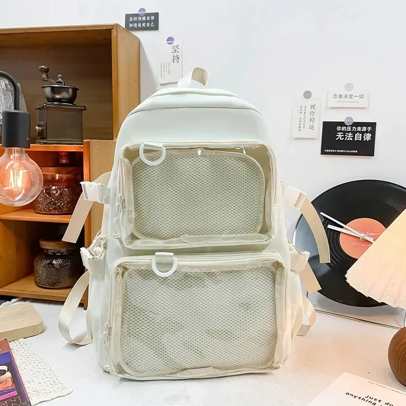 Sac à Dos Voyage Femme Style Japonais Transparent