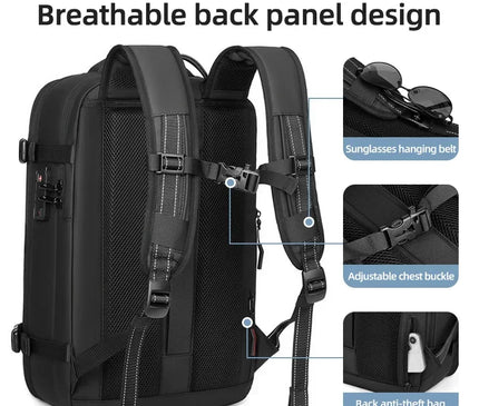 Sac à Dos Voyage Modulable Ordinateur Compression