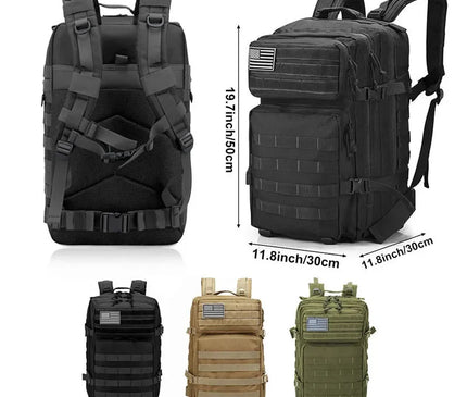 Sac à Dos Voyage Grande Capacité Tactique