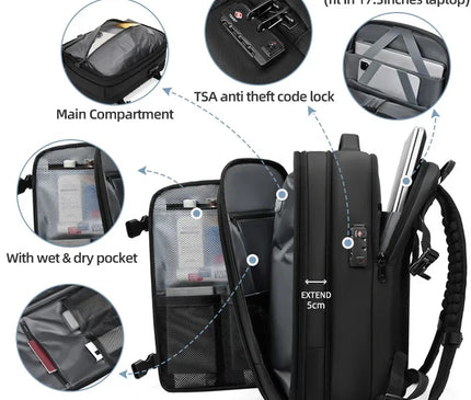 Sac à Dos Voyage Moderne Organisé Unisexe