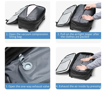 Sac à Dos Voyage Homme Compression Ordinateur 17'' Business