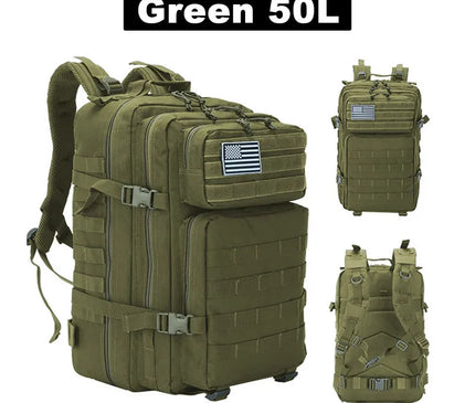 Sac à Dos Voyage Tactique 50L Robuste