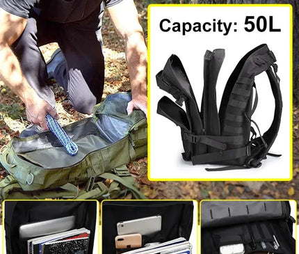 Sac à Dos Voyage Grande Capacité Tactique