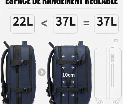 Sac à Dos Voyage Professionnel Extensible USB