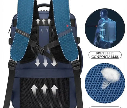 Sac à Dos Voyage Professionnel Extensible USB