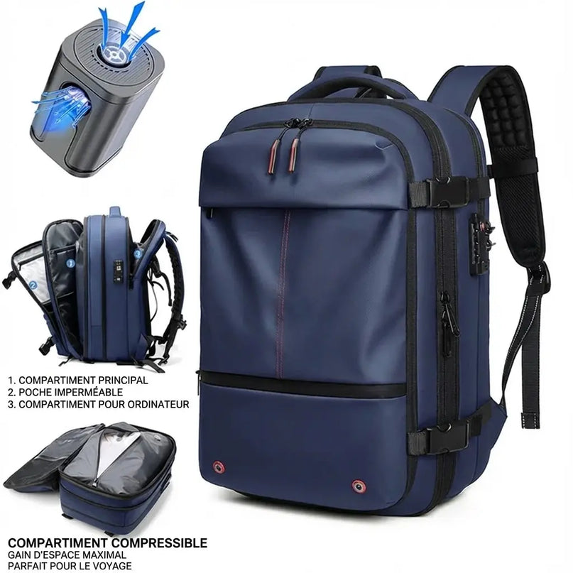 Sac à Dos Voyage Ordinateur Grande Capacité Bleu
