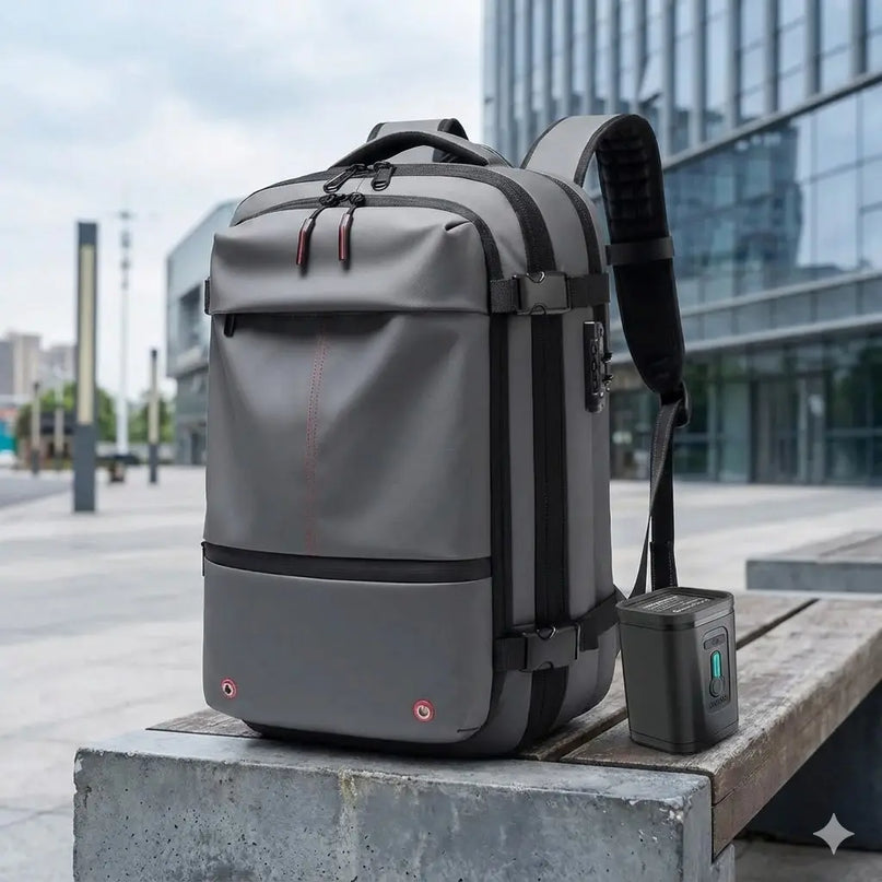 Sac à Dos Voyage Grande Capacité Ordinateur Gris