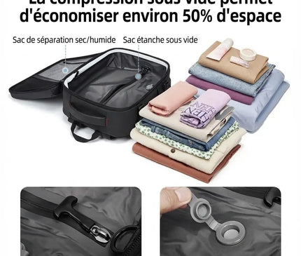 Sac à Dos Voyage avec Pompe Ordinateur Portable