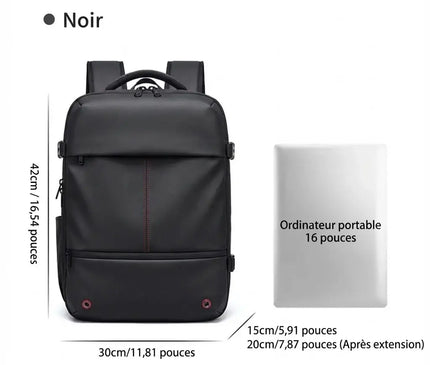 Sac à Dos Voyage avec Pompe Ordinateur Portable